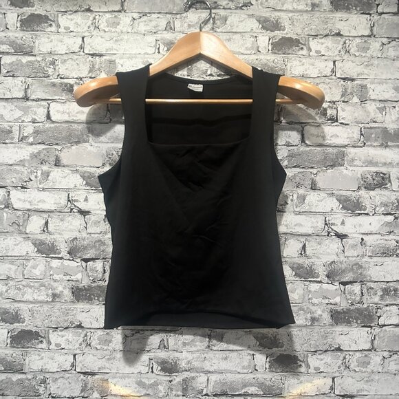 EUC No Boundaries Square Neck Black Tank Top Size Medium - Picture 1 of 11